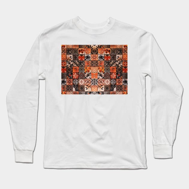 Boho Textures & Patterns Thai Long Sleeve T-Shirt by IAKUKI